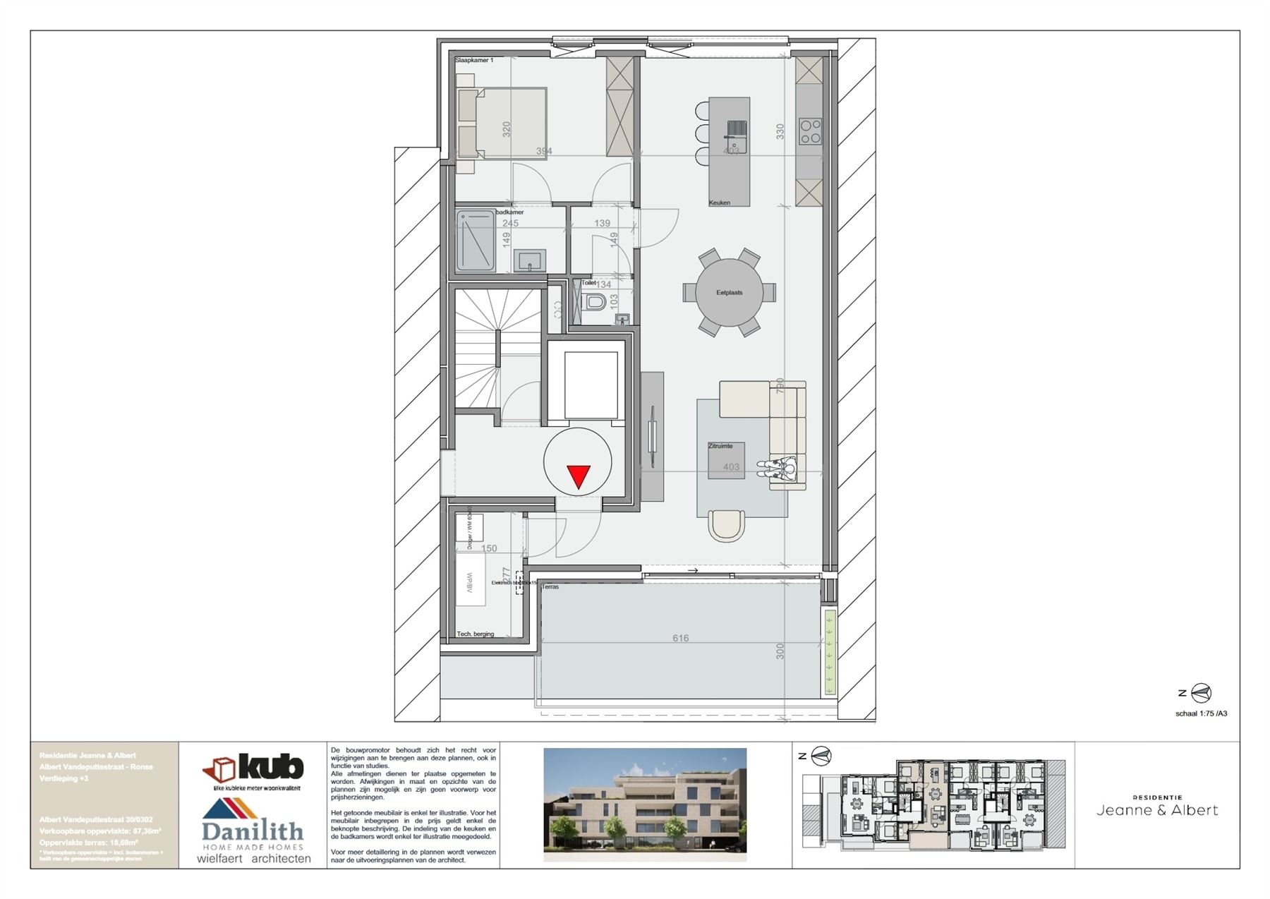 Prachtig 1 slaapkamer nieuwbouw appartement met groot terras - foto 4