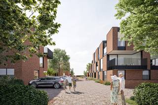 Uniek woonconcept met 15 appartementen en 5 woningen<br />In de bruisende gemeente Ingelmunster, ter hoogte van de Izegemstraat 135 wordt het unieke woonconcept La Mésangerie opgericht.<br />Het project is uniek op vlak van uitstraling, architectuur en beleving. Het project zal bestaan uit 5 woningen en 2 appartementsgebouwen, opgesteld rondom een gemeenschappelijke tuin.<br />Door het gebruik van grote raampartijen geniet u niet enkel van veel natuurlijk lichtinval maar is er ook een uniek samenspel met de groene oase.<br /><br />Dit appartement heeft een bewoonbare oppervlakte van 122m² .<br />Er is een ruime private, afgesloten tuin van 61m² , waarvan 18m² terras.<br /><br />De appartementen worden opgericht volgens het BEN-principe.<br />(bijna energieneutraal = 5 jaar vrijstelling van de onroerende voorheffing)<br />Met het oog op comfort, luxe en uitstraling wordt er ook rekening gehouden met de toekomst en hernieuwbare energie, dit door toepassing van warmtepompen en zonnepanelen.<br />Door de ruime keuzebudgetten kiest u, uw eigen inrichting. Op het domein zijn er ook staanplaatsen, ondergrondse parkings en bergingen voorzien.<br /><br />Kortom een uniek gegeven in uw streek, die zeker en vast het informeren waard is!