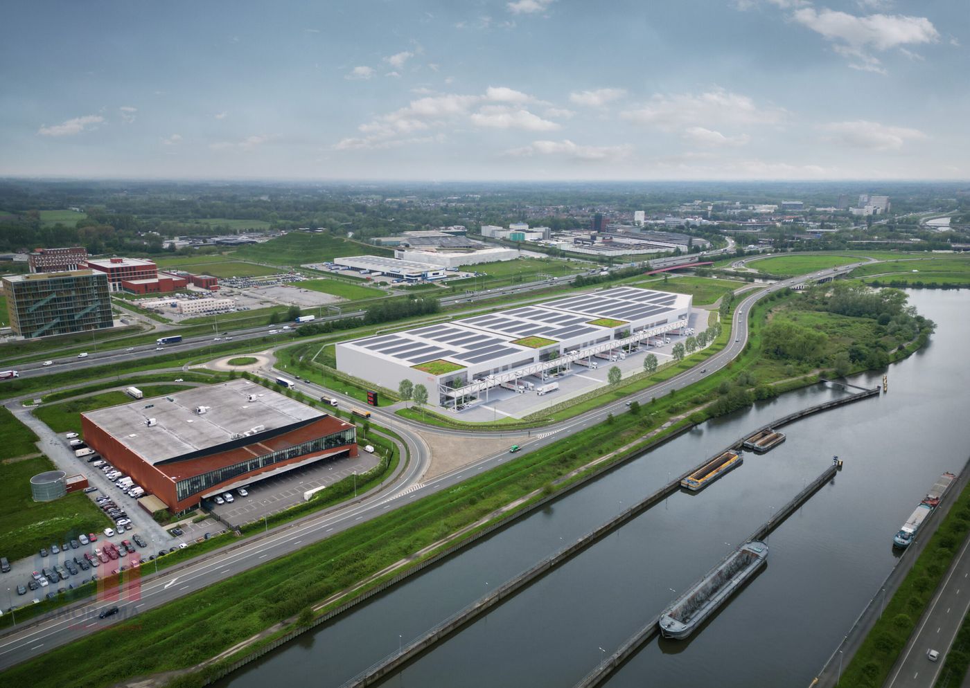23.273 m² logistieke loods met 620 m² kantoren tussen R4 en E40 - foto 1