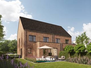 In een nieuwe verkaveling te Imde (Wolvertem) wordt dit mooie perceel van 4a90ca aangeboden in combinatie met een te bouwen halfopen woning via ontwikkelaar Verelst.De bouwgrond (LOT 10) is gelegen in een doodlopende straat, omgeven door groen en geniet van een uitzonderlijk rustige ligging – ideaal voor wie op zoek is naar privacy en een aangename woonomgeving.Bouwgrond + woningHet perceel wordt aangeboden samen met een nieuw te bouwen woning door Verelst. Het voorgestelde ontwerp vormt de basis van het project en biedt een mooie combinatie van hedendaags wooncomfort en een rustige, groene ligging.Belangrijk: volgens de geldende bouwvoorschriften dient minstens één garage en/of carport voorzien te worden. Aangezien deze nog aan het huidige woningontwerp dient te worden toegevoegd, kan de uiteindelijke prijs van de te bouwen woning nog variëren in functie van deze aanpassing en de definitieve uitvoering.Belangrijkste bouwvoorschriften:- Halfopen bebouwing- Bouwdiepte: max. 15 m (gelijkvloers) en 12 m (verdieping)- Bouwbreedte: max. 10,50 m- Kroonlijsthoogte: max. 6,30 m- Zadeldak verplicht- Minstens 1 garage te voorzienBestuursmaatregelen in het maatregelenregister: neePraktisch:- De vermelde prijs omvat de bouwgrond (€249.000) en de nieuw te bouwen woning samen, exclusief btw, registratierechten, ereloon architect, opmetings- en verkavelingskosten (€1.550 incl. btw), aktekosten (€400 incl. btw), enz.- Verkoop van de bouwgrond in combinatie met een te bouwen woning via Verelst- De vermelde bouwprijs kan nog wijzigen door de verplichte toevoeging van een garage aan het ontwerpEen mooie opportuniteit voor wie een nieuwe halfopen woning wil realiseren op een rustige topligging in het landelijke Imde, zonder zelf een volledig bouwtraject van nul te moeten uitwerken en met een vlotte verbinding naar de omliggende gemeenten.Meer informatie over het perceel, het woningontwerp en de bouwmogelijkheden? Contacteer ons via 02 460 80 46 of info@structura.be.