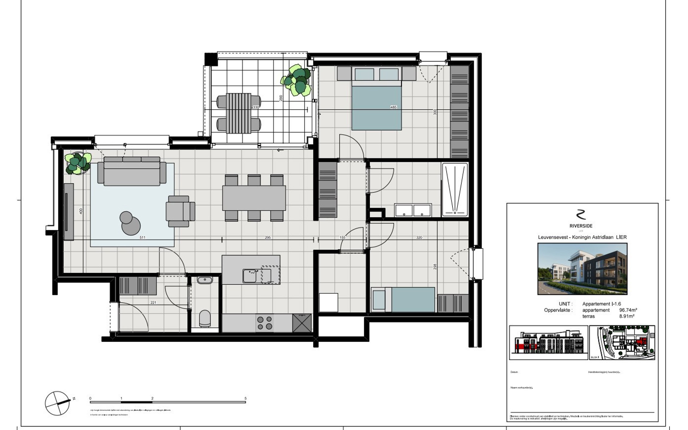 Appartement met 2 slpk en inpandig terras - foto 3