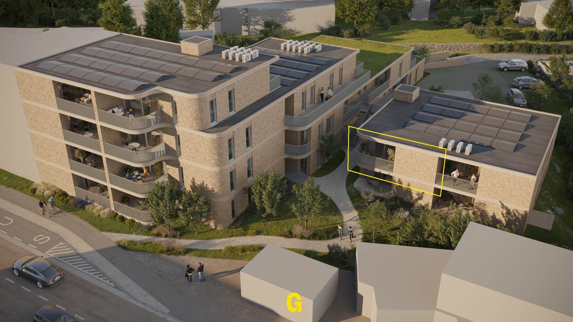 Nieuwbouwappartement op de 1ste verdieping met 2 slaapkamers en zuidgericht terras in res. de Boomgaard vlakbij het centrum van Hoeselt - foto 3