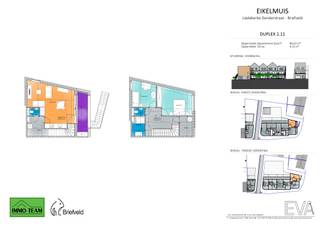 Appartement 1.11 bevindt zich op de 1ste verdieping van het 4-gevel gebouw. Deze duplex beschikt over een inkomhal met toilet, een ruime leefruimte met open keuken en aangrenzende berging. De leefruimte geeft uit op een ruim terras. Op de 2de verdieping is er een nachthal met badkamer, apart toilet en <strong>2 slaapkamers</strong>.<br /><br />Alle info op kantoor. Contacteer ons via <strong>0478/059 069</strong> of <strong>info@immoteam.be</strong>