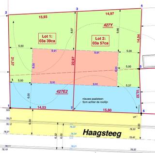 Genk, Haagsteeg lot 1: uitstekend gelegen bouwgrond van 3a 39 ca voor halfopen bebouwing.Ontdek dit mooi gelegen perceel van 14,91 m breed en 22 m...