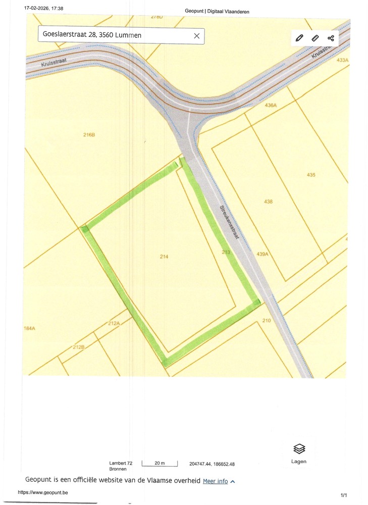 Bos van 6370 ca gelegen op de hoek Kruisstraat en Streukensstraat te 3560 Lummen. Vlot bereikbaar met de auto.