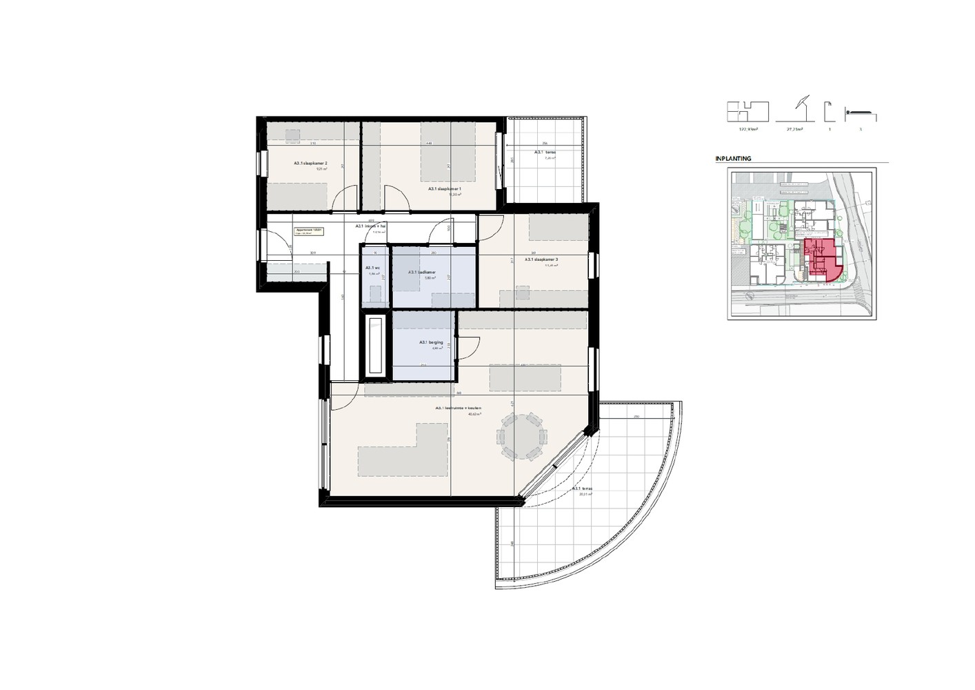 Penthouse met 3 slaapkamers - foto 3
