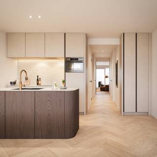 Kleinschalige nieuwbouwresidentie op een toplocatie op de Zeedijk van Knokke-Heist.Dit  uniek mezzanine appartement met 3 slaapkamers is gelegen op...