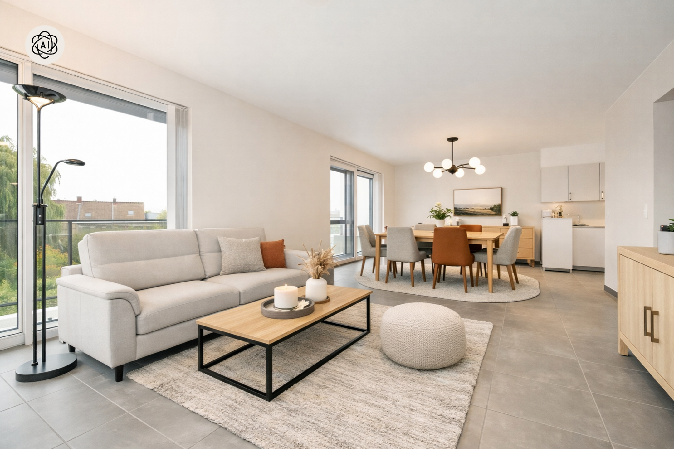 Recent appartement met 2 slk, terras, parking, en garage - foto 4