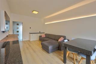 Appartement meublé dans le centre d'Anvers, avec des finitions de haute qualité et une terrasse spacieuse. Aménagement- hall d'entrée- salon et salle...