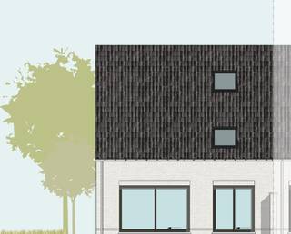 <strong>NIEUWBOUW IN EEN LANDELIJKE BOUWSTIJL - halfopen bebouwing (lot 105).</strong> Binnen de ring van Roeselare, op het grondgebied van Hooglede, bevindt zich deze ruime halfopen woning met zadeldak.<br /><br />De woning beschikt over een lichtrijke leefruimte, een kwalitatief ingerichte keuken en badkamer, 3 slaapkamers, een ruime zolder (toegankelijk via een vaste trap) kan ingericht worden tot een extra slaapkamer of hobbyruimte. De woning wordt volledig instapklaar opgeleverd, voorzien van alle nodige vloerbekleding, met aangelegde tuin voorzien van een afsluiting, terras en gazon en een aangelegde voortuin met oprit en pad naar de voordeur. Door de combinatie van het warmtenet en zonnepanelen verwarm je duurzaam en met de nieuwste technieken.<br /><br />Met een E-peil onder de 20 geniet je van heel wat voordelen en als bewoner van dit futureproof woonproject beschik je daarbij over alle faciliteiten van het e-mobipunt. Er is een vlotte verbinding met de ring rond Roeselare en het centrum van Roeselare.<br /><br />Deze prijs is exclusief kosten en btw, bekijk de ALL-IN prijs voor een volledig afgewerkte en instapklare woning, inclusief alle kosten op onze website: <strong>www.dumobil.be/nl/woonprojecten/projecten/hooglede-nieuwbouwwoningen </strong>/ Of vraag vrijblijvend informatie via onze bouwadviseur: Sam Borrey: <strong>sam@dumobil.be</strong> | <strong>0483 210 133</strong>.