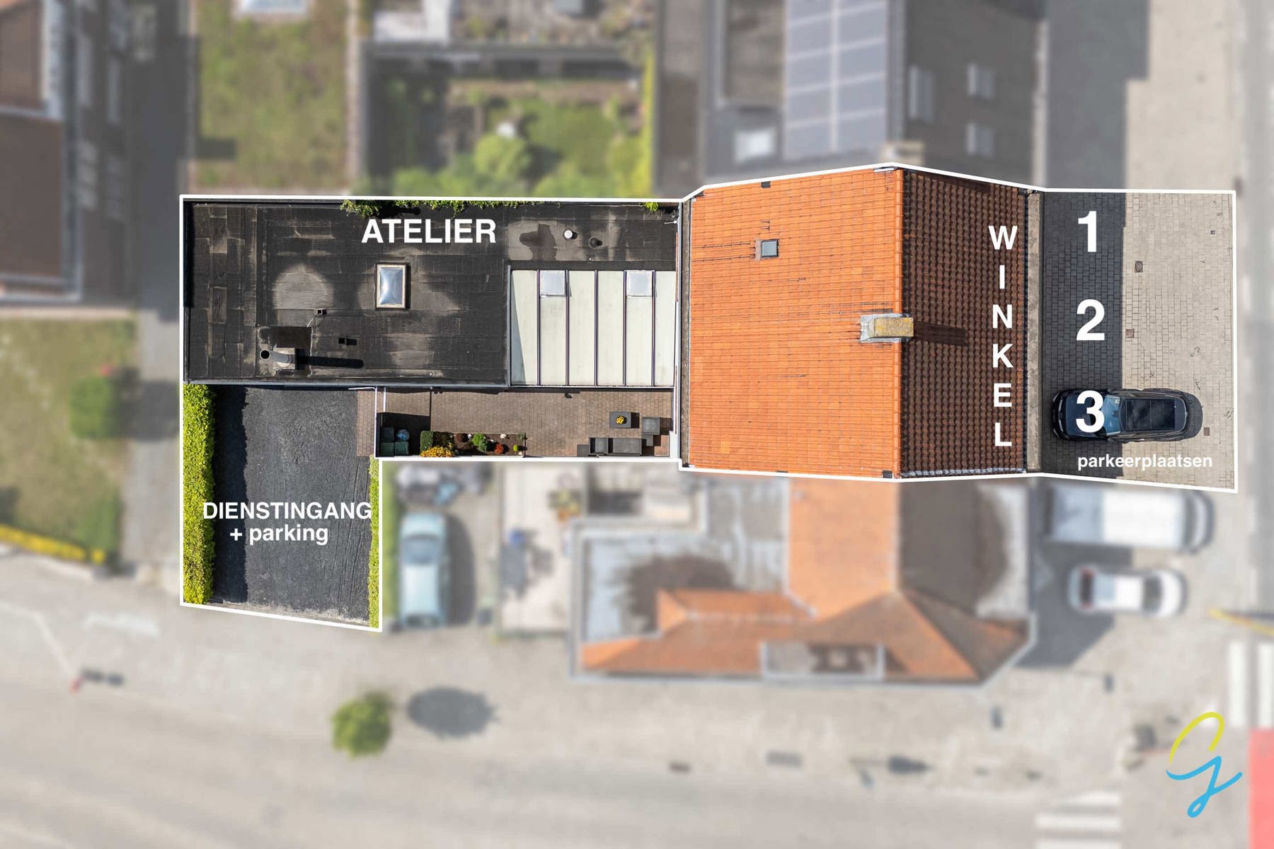 Polyvalent handelspand met privé-parking + woonst - foto 2