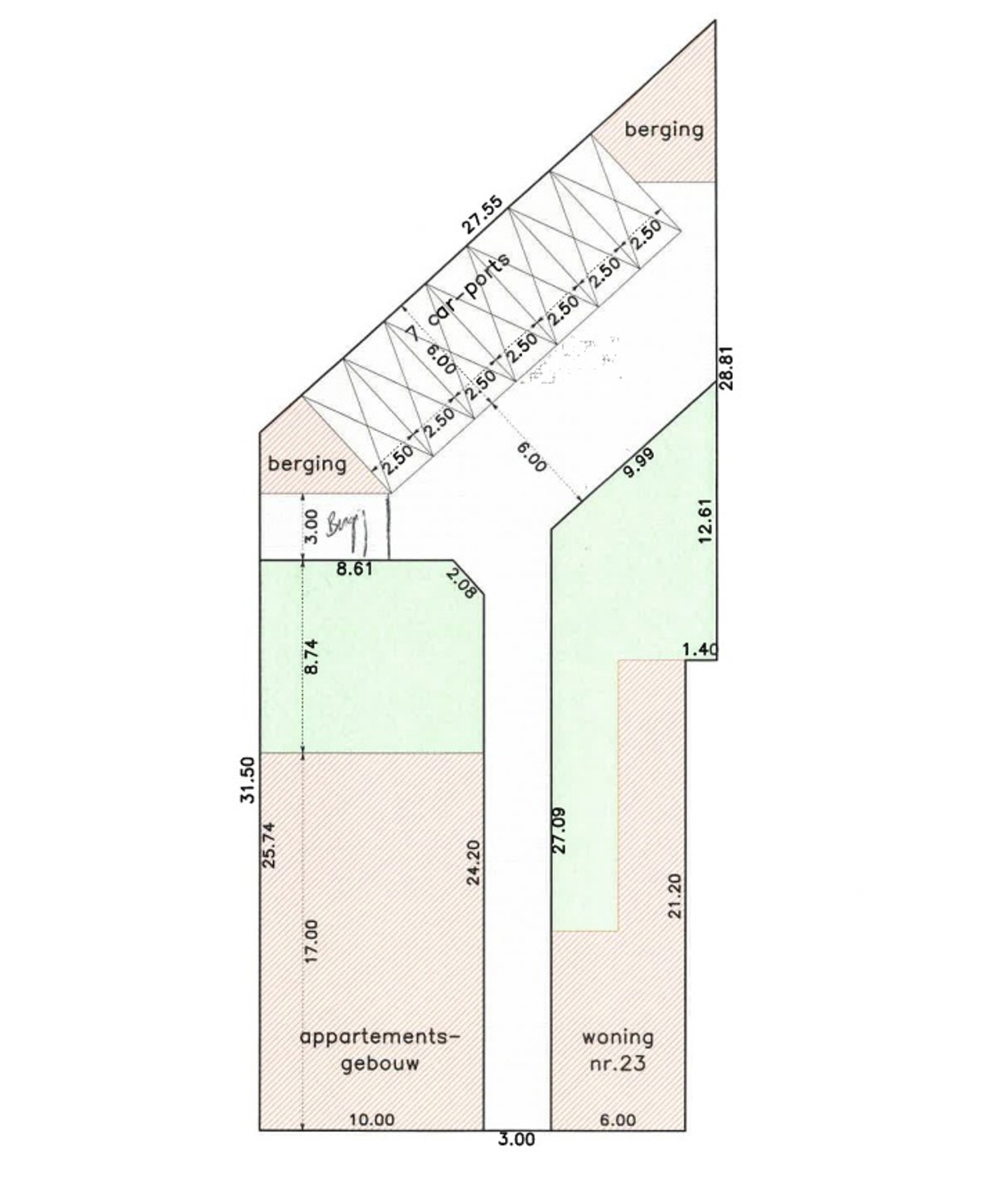 Projectgrond voor het bouwen van ca. 4 app. centrum Sint-Antonius - foto 2