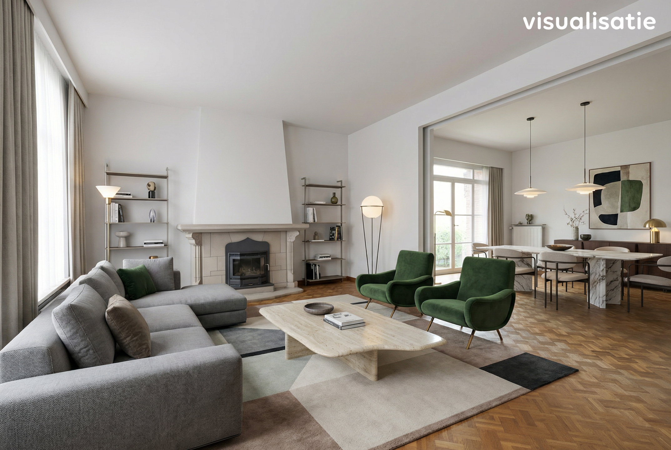 Stadswoning in het centrum met 6 slpks en een grote tuin - foto 2