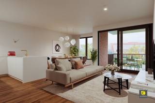 <p><span>In het centrum van Mortsel verrijst het nieuwbouwproject Evergreen!</span></p><p><span> </span></p><p><span>Het project omvat maar liefst 16 energiezuinige, moderne appartementen, verspreid over twee gebouwen rond een ruime en rustige binnentuin.</span><span><br /></span><span>Evergreen is een toonbeeld van duurzaam en comfortabel wonen, waarbij milieuvriendelijke oplossingen centraal staan.</span><span><br /></span><span>Bewoners profiteren hier van een toekomstgerichte leefomgeving die innovatie en leefkwaliteit perfect combineert.</span></p><p><span> </span></p><p><span>Dit appartement met twee slaapkamers en een oppervlakte van ongeveer 110 m² is gelegen op de derde verdieping van blok A aan de Liersesteenweg 212 in Mortsel.</span></p>