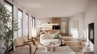 2 slaapkamer appartement (01.01) voor een prijs van €458.500.<br /><br />Op een unieke locatie in Kortrijk, op wandelafstand van het station, het levendige stadscentrum, het Koning Albertpark én de groene Leieboorden bevindt zich Residentie Alpha – een stijlvolle, kleinschalige nieuwbouwrealisatie met 11 appartementen.<br /><br />Ruim duplex appartement met een bewoonbaar oppervlakte van ca. 112,5 m² en voorzien van moderne en energiezuinige technieken zoals vloerverwarming, warmtepomp en geavanceerd ventilatiesysteem D.<br /><br />Indeling als volgt: inkomhal met gastentoilet en vestiaire, berging/wasplaats, lichtrijke woonkamer met zit- en eethoek, open geïnstalleerde keuken met toegang tot terras van ca. 12 m². Het nachtgedeelte bestaat uit: nachthal, 2 slaapkamers waarvan 1 toegang tot het 2e terras (ca. 3,5 m²) en badkamer met dubbele wastafel en inloopdouche.<br /><br />Mogelijk tot aankoop aan 6% Btw-tarief onder voorwaarden.<br /><br />Voor meer informatie contacteer Imani op het nummer 0478 26 26 36.