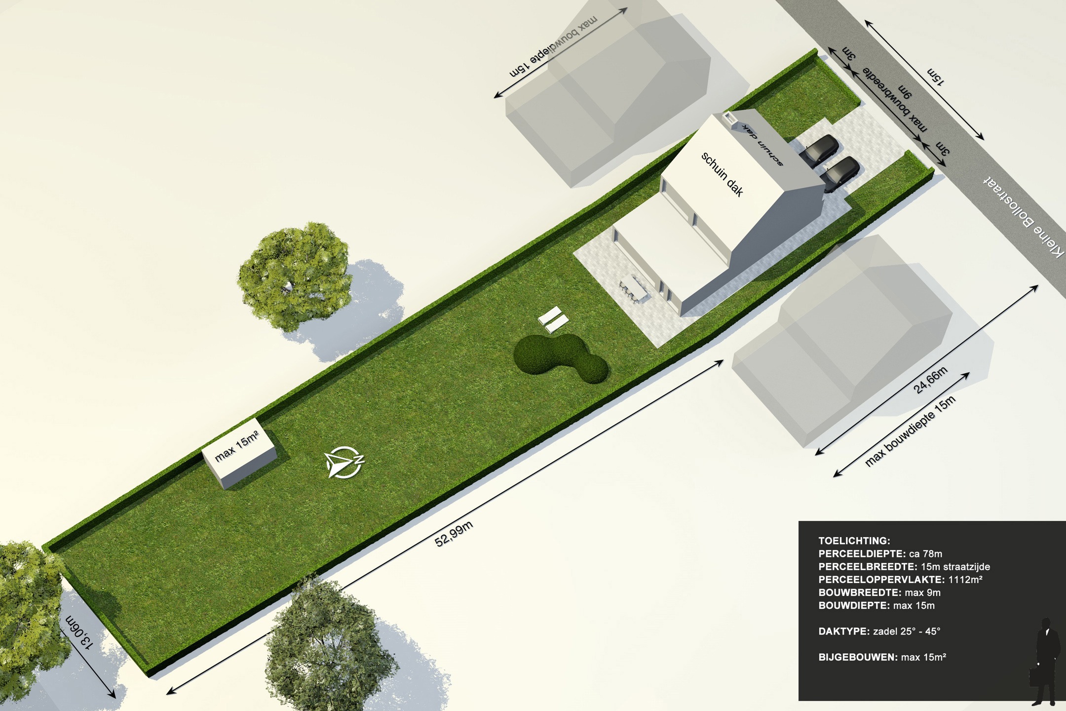 Zuidgerichte bouwgrond van 1.112 m² te Tremelo. - foto 2