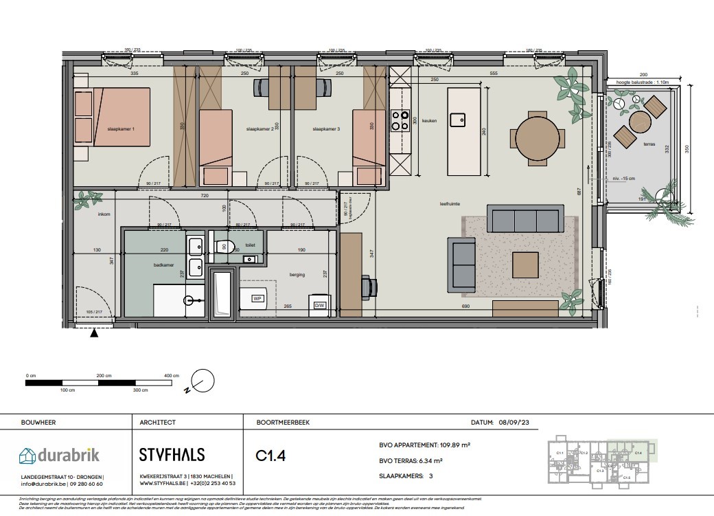 Ruim appartement met 3 slpks, bureauhoek en zuidwest terras - photo 2