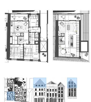 Geniet van een uitzonderlijk ruim en stijlvol duplexappartement met drie slaapkamers en een supermooi terras, waar je elke dag wordt getrakteerd op prachtige zichten richting de drie torens van Gent. Het terras vormt een echte meerwaarde en is de ideale plek om te ontspannen en te genieten van het unieke stadsdecor.<br /><br />Bij het betreden van het appartement ervaar je meteen de aangename combinatie van ruimte en licht. De leefruimte is open en lichtrijk, met grote raampartijen die zorgen voor een maximale connectie met buiten en een bijzonder ruimtelijk gevoel.<br /><br />De duplexindeling zorgt voor een duidelijke scheiding tussen leef- en slaapgedeelte, wat het wooncomfort aanzienlijk verhoogt. Met drie volwaardige slaapkamers biedt dit appartement tal van mogelijkheden, zowel voor gezinnen als voor wie extra ruimte wenst voor een bureau of hobbykamer.<br /><br />Een unieke woonst met karakter, ruimte en een adembenemend uitzicht — ideaal voor wie op zoek is naar exclusief wonen in Gent.