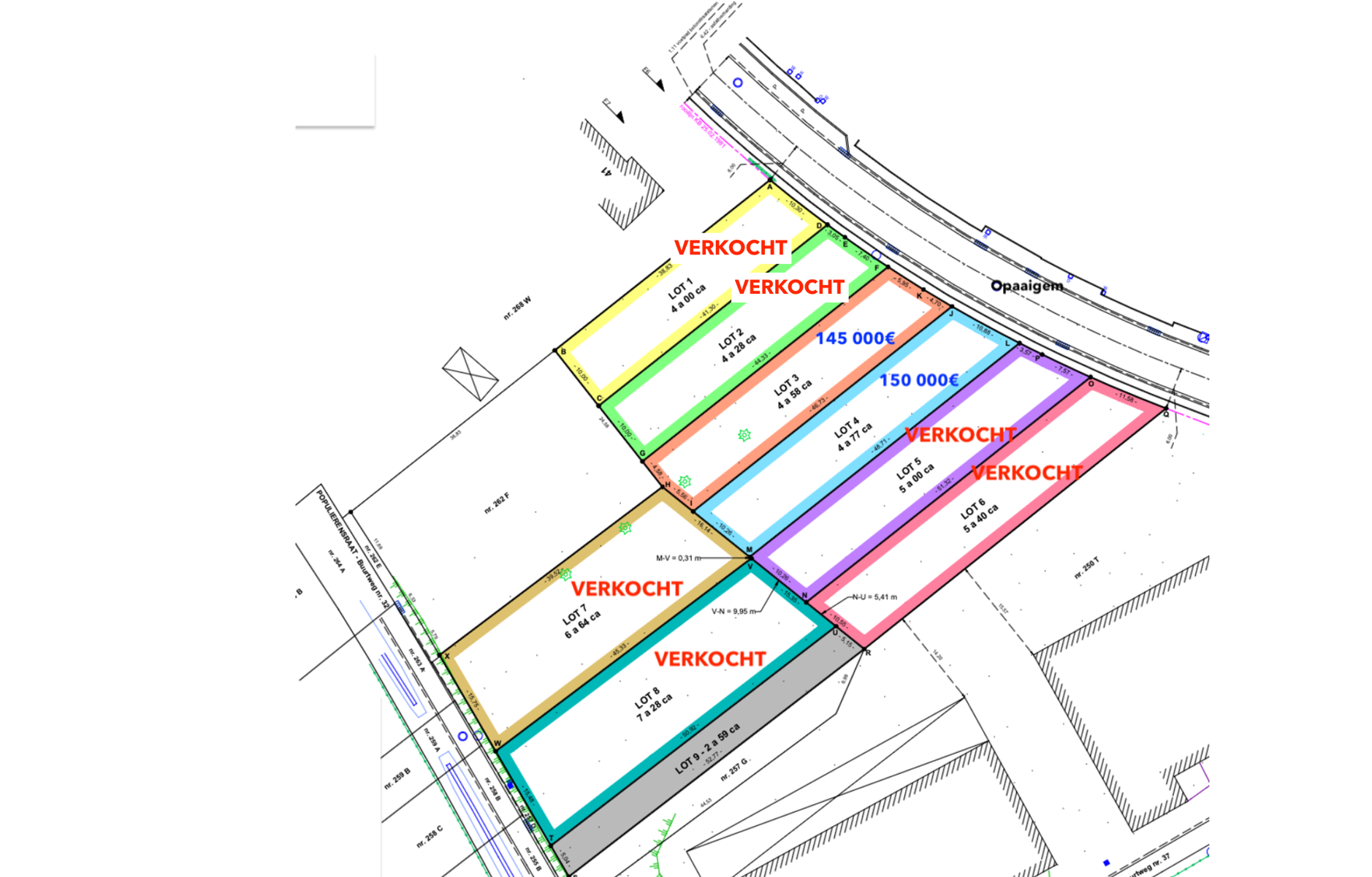Bouwgronden voor HOB/OB met Z-gerichte terras/tuin (Aaigem)  - foto 2