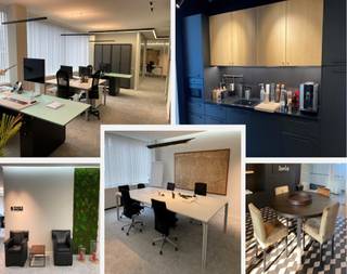 Modern offices for rent in the Franklin Building in Berchem.