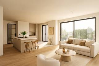 Welkom in Di Livin, een eigentijds woonproject aan de Achelsendijk in Pelt, waar ruimte en kwaliteit de toon zetten.<br />Dit indrukwekkende penthouse op de bovenste verdieping biedt maar liefst 133 m² bewoonbare oppervlakte én ruime terrassen van samen meer dan 43 m² – een absolute troef voor wie houdt van licht, lucht en leefruimte.<br /><br />Ruimtelijk wonen<br /><br />De open leefruimte met keuken van meer dan 50 m² vormt het hart van de woning: een prachtige, open plek met overvloedig daglicht en een optimale verbinding met beide terrassen.<br />Daarnaast zijn er twee grote slaapkamers (± 23 m² en ± 22 m²), een royale badkamer van 12,7 m², een praktische berging en een aparte gastentoilet – allemaal ontworpen met comfort en functionaliteit in gedachten.<br /><br />Buitenruimte met zicht<br /><br />Vanop het terras geniet je de hele dag door van zon, rust en een vrij uitzicht<br />Het ruime terras van 34 m² vormt een echte buitenleefruimte – ideaal voor lounge, eetgedeelte of plantenhoek.<br /><br />Duurzaam comfort<br /><br />Dankzij vloerverwarming, warmtepomp en zonnepanelen woon je energiezuinig en toekomstgericht.<br />Een ondergrondse autostaanplaats en berging zijn inbegrepen, zodat comfort en veiligheid gegarandeerd zijn.<br /><br />Afwerking<br /><br />De afwerking is nog vrij te kiezen, de beelden louter ter illustratie <br /><br />📞 Interesse in dit unieke penthouse?<br />Contacteer Immo Eibo Group voor plannen, prijzen en een vrijblijvend bezoek.