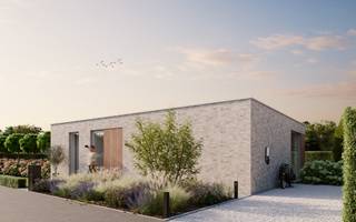 <strong>te koop Menen: hedendaagse nieuwbouw bungalow gelegen in rustige doodlopende  woonwijk</strong><br /><br /><u><strong>Indeling:</strong></u><br />inkomhal, living, open keuken met eiland, berging, 2 slaapkamers en badkamer<br /><br /><u><strong>pluspunten:</strong></u>
<ul><li>vloerverwarming</li><li>alle comfort met luxe afwerking</li><li>zonnepanelen</li><li>kindvriendelijke wijk</li></ul>