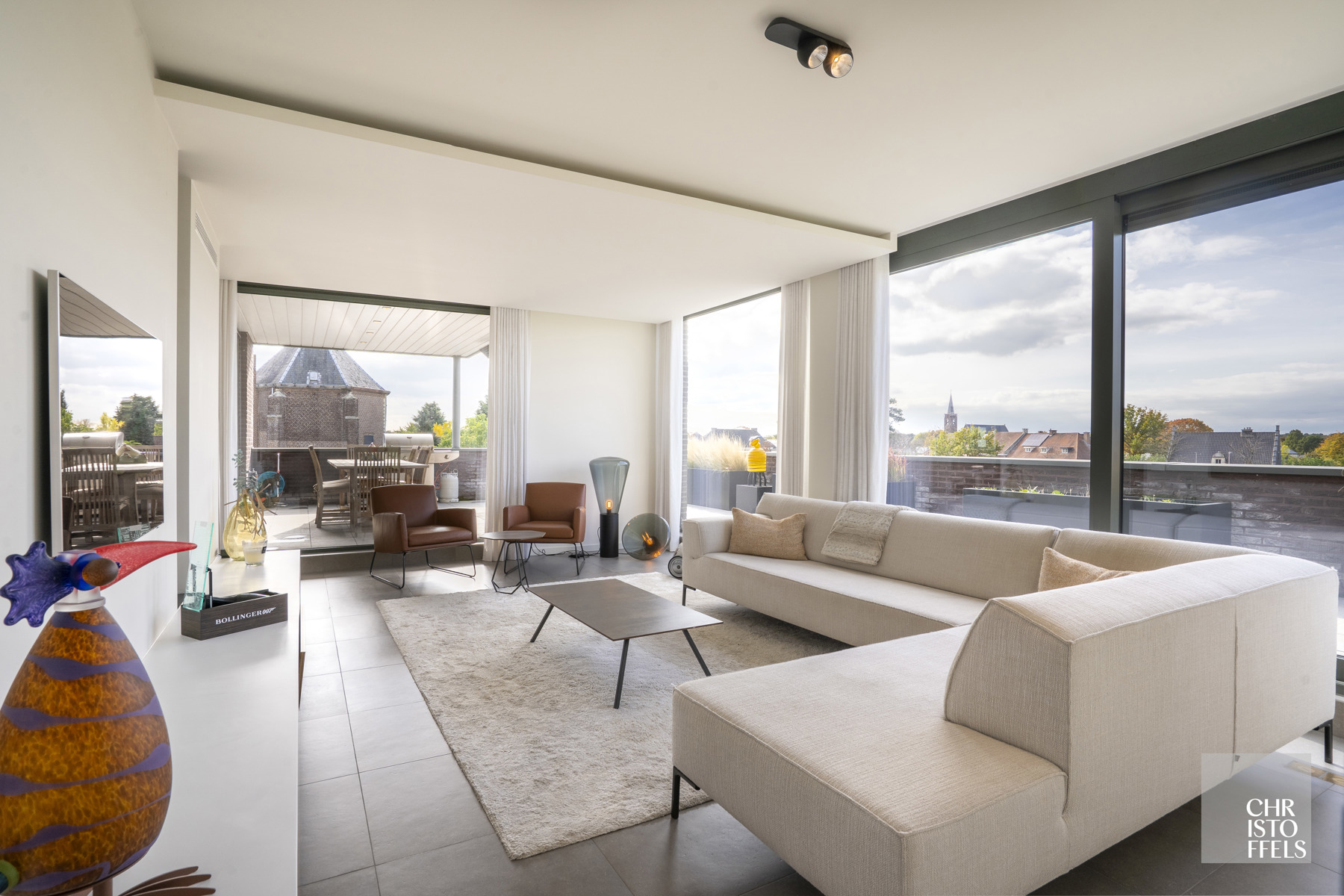 Luxe Penthouse met panoramische glaspartijen en 96m² terrassen in Parkresidentie Oud-Rekem - foto 2