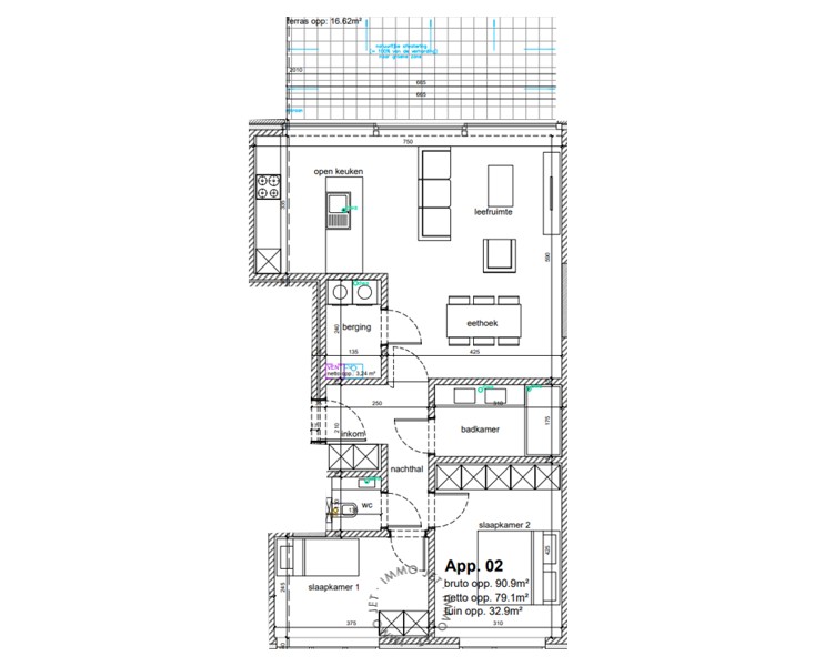 Gelijkvloers nieuwbouwappartement met tuin en twee slaapkamers - foto 4