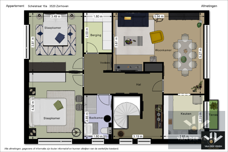 Op te frissen en ruim 2-SLPKAPP op de 1e verdieping  (met uitbreidingsmogelijkheden op zolder) rustig en toch centraal gelegen in het centrum van de Halveweg in Zonhoven - foto 2