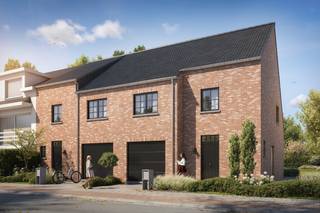 Hectaar is building energy-efficient and practically designed new-build homes in a quiet location in Mazenzele.<br />The homes are situated in a peaceful area near the village, yet very centrally located close to various shops, a primary school and a direct connection between Brussels and Dendermonde. The Kravaalbos forest is also within walking distance of the homes. Ideal for people who are looking for accessibility but above all peace and quiet.<br /><br />With each home, the buyer has the opportunity to have a say in the design and finish of the home. In consultation with our reliable partner suppliers, you can choose the materials and finish according to your taste and budget – so you can really make this home your own.<br /><br />Layout of the homes:<br />Ground floor: Entrance hall with guest toilet, spacious living room with open kitchen, practical storage room and an indoor garage.<br />First floor: Hallway with separate toilet, 3 very spacious bedrooms, bathroom equipped with bath, walk-in shower and double washbasin.<br />Attic: Accessible via the attic hatch – ideal as extra storage space/extension.<br /><br />Advantages of this property:<br />Energy-efficient living.<br />Air/water heat pump and underfloor heating<br />Spacious plots with favourable orientation<br />7,500-litre rainwater tank connected to toilets/washing machine/outdoor tap<br />Indoor garage<br /><br />If you would like more information, contact us today for more details or to make an appointment at our office in Asse.<br />(Photos are reference images from previous projects)