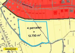 Op het einde van de Eektstraat te Wezemaal, Rotselaar bevindt zich deze 1,27 ha landbouwgrond.Bestemming van de grond volgens gewestplan : agrarische...