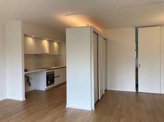 De studio is als volgt ingedeeld: living met open keuken en apart badkamer.De keuken is voorzien van alle toestellen.In de living staat er centraal...
