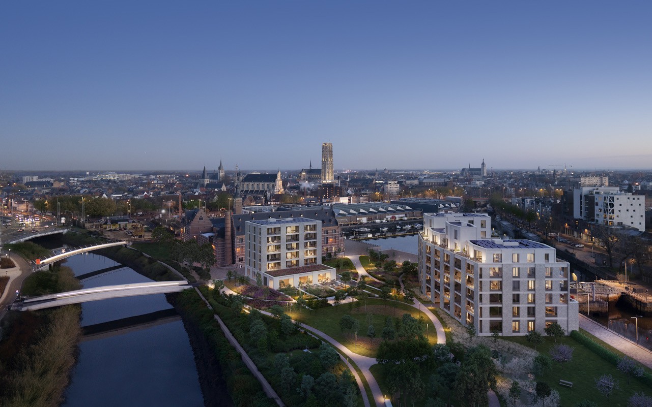 Nieuwbouwapp. met 1 slpkr, berging en prachtig uitzicht te Mechelen - foto 5