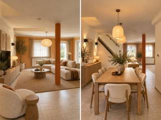 <h3><span>Charmante woning in Spaanse stijl met verrassend veel ruimte</span></h3><p><span>* 2 en 3de foto's zijn impressiefoto's en geven een idee van hoe de leefruimtes ingericht kunnen worden.</span></p><p><span>Op zoek naar een woning met karakter, ruimte én mogelijkheden? Deze charmante woning combineert een warme, zuiderse uitstraling met een praktische indeling en biedt heel wat mogelijkheden om er volledig je eigen thuis van te maken.</span></p><p><span>Bij het binnenkomen word je verwelkomd in een verzorgde inkomhal met </span><span>ingemaakte kasten, vestiaire en schoenkast</span><span>. De ingebouwde spots zorgen voor een sfeervolle uitstraling.</span></p><p><span>De </span><span>ruime en lichtrijke leefruimte</span><span> vormt het hart van de woning en sluit mooi aan op de eetkamer. Dankzij de aanwezige ruimte zijn er bovendien verschillende mogelijkheden om de leefruimte verder open te trekken en naar eigen smaak in te richten.</span></p><p><span>De keuken beschikt over een </span><span>gasvuur en oven</span><span> en biedt nog mogelijkheden voor verdere inrichting of modernisering.</span></p><p><span>Op het gelijkvloers bevinden zich maar liefst </span><span>vier volwaardige slaapkamers</span><span>. De kamers zijn praktisch ingericht en beschikken over ingemaakte kasten en een bureau. Eén van de kamers doet momenteel dienst als sfeervolle kinderkamer. Een slaapkamer achter de leefruimte kan bovendien eenvoudig bij de woonkamer worden betrokken door de bestaande gyprocwand te verwijderen. Zo ontstaat een </span><span>ruime, open leefruimte met een aangenaam zicht richting de tuin</span><span>.</span></p><p><span>Verder beschikt het gelijkvloers over een </span><span>aparte berging, gastentoilet, wasruimte en garage</span><span> met manuele poort. De badkamer is uitgerust met een </span><span>ligbad, dubbele lavabo en toilet</span><span>.</span></p><p><span>Ook de eerste verdieping biedt extra mogelijkheden. Hier vinden we verschillende </span><span>polyvalente ruimtes</span><span>, waaronder een bijkomende slaapkamer en een ruimte die perfect dienst kan doen als kinderkamer, hobbyruimte of bureau. Daarnaast is er een </span><span>tweede badkamer met inloopdouche, dubbele lavabo en toilet</span><span>.</span></p><p><span>Als extra troef beschikt de verdieping over een </span><span>aangenaam dakterras</span><span>, ideaal om in alle rust te genieten van een zonnige namiddag.</span></p><p><span>Een woning met een warme, zuiderse sfeer, veel ruimte en tal van mogelijkheden om er jouw eigen thuis van te maken.</span></p><p><span>Troeven op een rijtje:</span></p><ul><li><span>Charmante Spaanse/zuiderse stijl </span></li><li><span>Ruime en lichtrijke leefruimtes </span></li><li><span>5+ slaapkamers/mogelijke kamers </span></li><li><span>2 badkamers </span></li><li><span>Dakterras </span></li><li><span>Garage </span></li><li><span>Veel ingemaakte kasten </span></li><li><span>Verschillende mogelijkheden tot herinrichting </span></li><li><span>Ideaal als gezinswoning </span></li></ul>