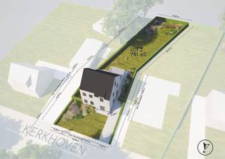 Ref 7084680 : Mooie, brede (16m) en pal zuid gerichte bouwgrond (781m²) voor het bouwen van een vrijstaande woning. Landelijk gelegen. Grenst...