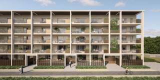 <p><strong>E 3.2: </strong>Dit appartement bevindt zich op de derde verdieping en is 73 m² groot met 2 slaapkamers en een aangenaam, overdekt terras van 17 m² met de ideale zuid oriëntatie. De 2 slaapkamers bevinden zich aan de achterzijde, en kijken uit op de tuin.<br /><br /><strong>Residentie Tamboer – Een gezellig thuis om buitengewoon te leven of een zorgeloze investering op een toplocatie<br /></strong>In het bruisende hart van Turnhout, waar geschiedenis en stadsleven elkaar ontmoeten, verrijst binnenkort de 2e fase van <strong>Residentie Tamboer: </strong>Een stijlvolle nieuwbouwresidentie die naam en inspiratie ontleent aan de tamboer: de trommelaar die het ritme aangeeft en de stoet voorgaat. Net als de tamboer, zet dit project de toon voor modern en comfortabel stadswonen.</p>
<p><strong>De maat van het stadsleven<br /></strong>Residentie Tamboer ligt pal in het centrum, omringd door water, groen, en wandelpaden. Alles wat Turnhout te bieden heeft, bevindt zich op wandelafstand: van de Grote Markt, tot het Stadspark. Hier woont u middenin het kloppende hart van de stad, zonder in te boeten op rust en privacy.</p>
<p><strong>Architectuur met karakter<br /></strong>Het ontwerp combineert eigentijdse lijnen met warme materialen en groene gevels, waardoor het gebouw naadloos aansluit bij de levendige stadsomgeving. Grote ramen zorgen voor overvloedig daglicht en een open gevoel, en op de échte leefterrassen wordt het heerlijk vertoeven. Elk appartement is doordacht ingedeeld, met aandacht voor ruimte, comfort en energie-efficiëntie.</p>
<p><strong>Troeven op een rij<br /></strong><strong>Centrale ligging</strong> – op enkele stappen van winkels, horeca en openbaar vervoer<br /><strong>Moderne afwerking</strong> – kwalitatieve materialen en tijdloos ontwerp<br /><strong>Energiezuinig wonen</strong> – lage energiekosten en toekomstgerichte technieken<br /><strong>Privé buitenruimte</strong> – Een écht leefterras bij elk appartement<br /><strong>Ondergrondse parkeermogelijkheid én grote fietsenstalling<br /></strong></p>
<p><strong>Leef mee op het ritme van Turnhout</strong><br />Of u nu houdt van het levendige stadsleven of van rustige momenten thuis: in Residentie Tamboer bepaalt u zelf het tempo. Dit is dé kans om te wonen of investeren op een locatie waar comfort, stijl en stadsdynamiek samenkomen. <br /><br /><strong>Oppervlaktes en prijzen</strong><br />Er zijn verschillende appartementen, met keuze uit <strong>1</strong>, <strong>2 of 3 slaapkamers en échte leefterrassen van 15 m² tot 25m².<br /></strong>Oppervlaktes beginnen vanaf 69 m² en gaan tot 133m², telkens exclusief de terrassen.<br /><strong>Prijzen starten betaalbaar vanaf € 227.900,</strong> exclusief aankoopkosten. Een aantal appartementen zijn uitermate geschikt als <strong>investering</strong>. En ook <strong>starters </strong>of <strong>alleenstaanden </strong>vinden hier zeker hun ding. <br />Kortom, voor ieder wat wils! Wij bekijken met veel plezier wat er voor u in aanmerking kan komen.</p>
<p><strong>Wie is de projectontwikkelaar?</strong> DC Belgium is al decennia een toonaangevende ontwikkelaar in heel het land. Zij behoren tot de top van de Belgische vastgoedontwikkelaars en staan voor betaalbare kwaliteit, een gevarieerd woonaanbod en veel aandacht voor groen. Deze jarenlange ervaring garandeert gemoedsrust: U bent verzekerd van een persoonlijke begeleiding doorheen het volledige aankoopproces en een afwerking tot in de puntjes, naar uw smaak en budget. <br /><br /><strong>Bovendien geniet u van een 100% voltooiingsgarantie dankzij de Wet Breyne.<br /></strong></p>