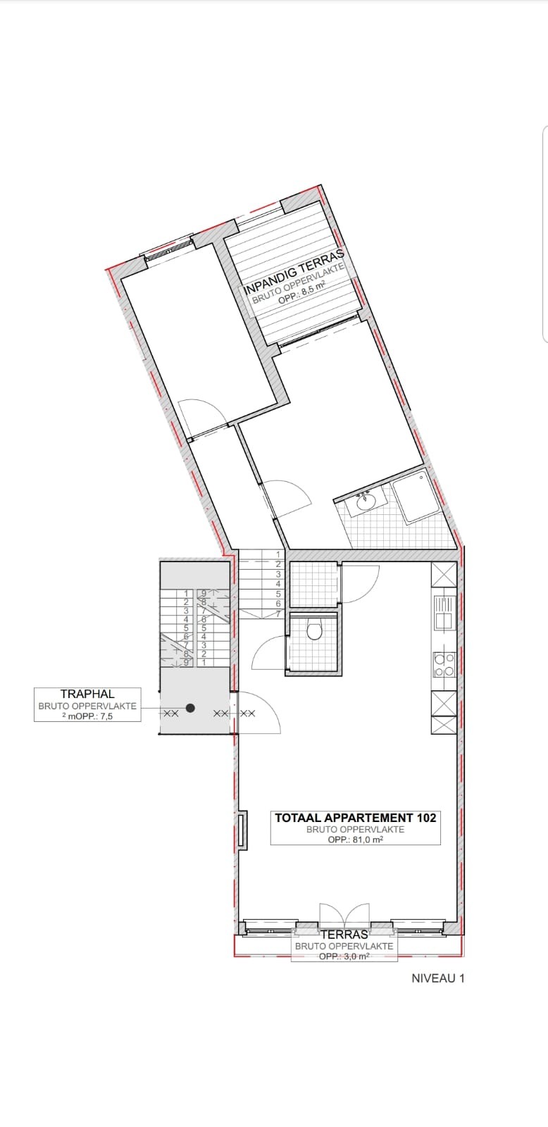 Appartement met 2 slaapkamers,2 terrassen en kelderruimte. - foto 5
