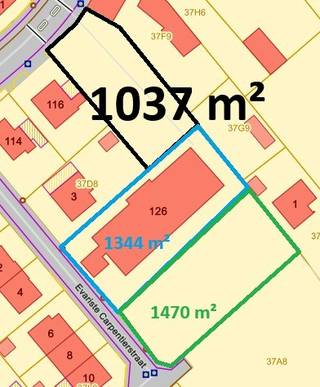Dit stuk grond (Lot 3: 1470m²) bevindt zich aan het einde van de Ervarst Carpentierstraat te Kuurne. Mogelijkheid om een alleenstaande woning...