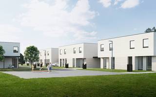 Le projet résidentiel contemporain, composé de 11 lots, dont 3 bâtiments ouverts et 8 bâtiments semi-ouverts. Sur ces lots, des maisons avec jardin...