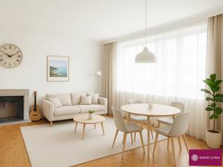 Renovated apartment with 2 rooms close to the NATO headquarters! Layout: entrance hall, living room, kitchen, storage room, 2 bedrooms,...