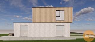 EREMBODEGEM - Deze prachtige nieuwbouwwoning is landelijk gelegen, in een deelgemeente van Aalst. De woning zal in afwerkingsfase worden aangeboden waarbij nog dient te worden voorzien door de koper: keuken, vloeren en badkamer (behalve inloopdouche). De mogelijkheid bestaat ook om op maat verder af te werken door de bouwheer.<br /><br />Naar indeling toe bevindt zich op het gelijkvloers een inkomhal met gastentoilet, een lichtrijke woonkamer, een keuken en een praktische berging. Op de eerste verdieping bevinden zich de nachthal, 3 slaapkamers en een badkamer.<br /><br />Troeven: EPB-nieuwbouw, warmtepomp (koelen en warmen), zonnepanelen, ventilatiesysteem C+, hoge isolatiewaarde, RW-put,..<br /><br />De ligging van dit pand is bijzonder aantrekkelijk met scholen, banken, en supermarkten in de directe omgeving. Daarnaast geniet deze woning van een heel goede bereikbaarheid door het openbaar vervoer, station, belangrijke invalswegen en de E40.<br /><br />Aankoop onder gesplitst stelsel:<br />Constructiewaarde: € 321.200 (21% BTW)<br />Grondwaarde: € 165.000 (12% registratie)<br /><br />Bent u opzoek naar een nieuwbouwwoning met 3 slaapkamers op een uiterst rustige locatie? Inkijk bouwplannen en bespreking dossier op kantoor na afspraak: 053/60.65.60