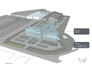 Sur un site de 12 520 m² avec un immeuble de bureaux existant de 8 985 m², il existe plusieurs possibilités de développement.- Le bâtiment actuel...