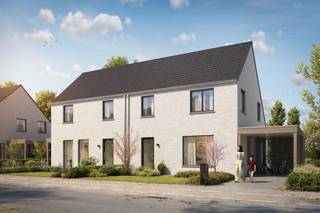 Hectaar realiseert deze halfopen nieuwbouwwoningen vlakbij het centrum van Rumbeke, met een vlotte aansluiting op de E40 richting Kortrijk en Brugge.<br />Op het gelijkvloers vindt u een inkomhal, gastentoilet, lichtrijke leefruimte met open keuken en een aanpalende opbergruimte. De eerste verdieping omvat drie ruime slaapkamers, een extra berging, een badkamer uitgerust met een dubbel lavabomeubel, ligbad en inloopdouche, en een apart toilet.<br />U heeft de vrijheid om de afwerking van de vloeren, trap, binnendeuren, keuken en badkamer naar eigen smaak af te werken bij onze partnerleveranciers. <br /><span>(foto's referentie van voorgaande projecten)</span><br /><br /><strong>Troeven van de woning: </strong>
<ul>
<li>Energiezuinige woning</li>
<li>Vlotte bereikbaarheid</li>
<li>Lichtrijke leefruimte met open keuken</li>
<li>Warmtepomp lucht/ water in combinatie met vloerverwarming op het gelijkvloers</li>
<li>Mogelijkheid tot het plaatsen van een carport</li>
</ul>
Interesse? Neem gerust contact met ons op voor meer informatie of plan een bezoek in bij ons op kantoor in Roeselare.<br />Jouw nieuwe thuis in Rumbeke wacht op je!