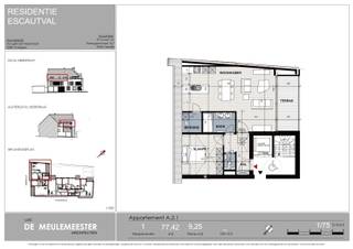 DISCOVERY DAY: Sat. 21/02 from 2pm - 5pm.Come discover this residence with viewing apartment. Signal in advance is requested.Last 5 apartments available for purchase at 6% VAT!Residence Escautval is an exclusive new construction project with modern architecture and high quality traditional masonry construction. Thanks to 40 cm thick walls with thorough insulation, ALU windows with super-insulating glass, an insulated saddle roof and acoustic insulation, you will enjoy optimal living comfort and tranquility. The 1 and 2-bedroom apartments are delivered *ready-to-paint*.The spacious terraces (1.80 m to 2.40 m wide) and sun-oriented living spaces provide maximum light and outdoor experience. Heating and domestic hot water are via an individual air/water heat pump with underfloor heating, with active cooling and low energy costs as a direct benefit. Ventilation system D with heat recovery guarantees a healthy indoor climate.Each apartment has solar panels (foreseen E-level E20) allowing full property tax exemption for 5 years. The bathrooms are luxuriously finished with walk-in shower, double sink and designer furniture. The fully equipped kitchen includes quality appliances.Furthermore, a practical "all off" push button, ceramic floor tiles, parquet vinyl in the bedrooms, individual storage room, bike storage and parking spaces with provision for charging station. The upper apartments have an attic (+/- 50 m²) as extra.