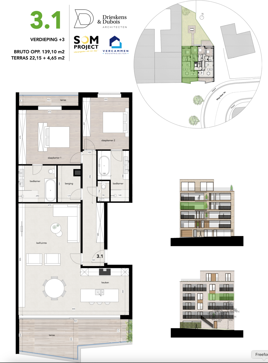 Appartement à vendre à Genk avec 2 chambres - photo 3