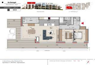 Dit appartement op de derde verdieping biedt 103,61m² bewoonbare oppervlakte en een terras van 55,73m². Daarnaast kan er nog een garage of...