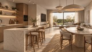 Residentie Christiane is een stijlvolle en kleinschalige nieuwbouwresidentie met slechts vijf exclusieve appartementen, centraal gelegen in de A. Rodenbachlaan in De Haan. Je woont op wandelafstand van de gezellige winkelstraat, het openbaar vervoer, de Concessiewijk, de Duinbossen en het strand. Dankzij de vlotte verbindingen bereik je Brugge, Oostende en Blankenberge in amper 20 minuten.

De appartementen worden sleutel-op-de-deur afgewerkt volgens de plannen en het lastenboek. Een uitzonderlijke troef is de 'koop nu, betaal pas bij oplevering'-formule. Je betaalt de volledige aankoopsom pas na de oplevering, waardoor je tijdens de bouw geen kapitaal hoeft vrij te maken. Aankoop aan 6% btw mogelijk. 

De residentie omvat ruime tweeslaapkamerappartementen van 95 tot 97 m², telkens voorzien van een zonnig terras. Het gelijkvloerse appartement beschikt bovendien over een privatieve tuin. De appartementen op de 2de verdieping zijn reeds verkocht. Verplichte aankoop van een bovengrondse staanplaats, en een gemeenschappelijke fietsenberging op de gelijkvloerse verdieping.

Duurzaamheid staat hier centraal. De appartementen zijn energieneutraal (E-peil 0) en uitgerust met een lucht-waterwarmtepomp, vloerverwarming en zonnepanelen. Grote raampartijen zorgen voor een lichtrijke woonomgeving en een aangenaam wooncomfort met lage energiekosten.

De oplevering is voorzien tegen zomer 2027. 

Wens je meer info over deze residentie? Contacteer ons via 050 70 81 74 of hello@keyimmo.be.