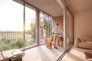 Dit energiezuinige doorzonappartement is ruim, licht en wordt volledig naar wens afgewerkt. Het beschikt over hoge plafonds, 2 slaapkamers,...