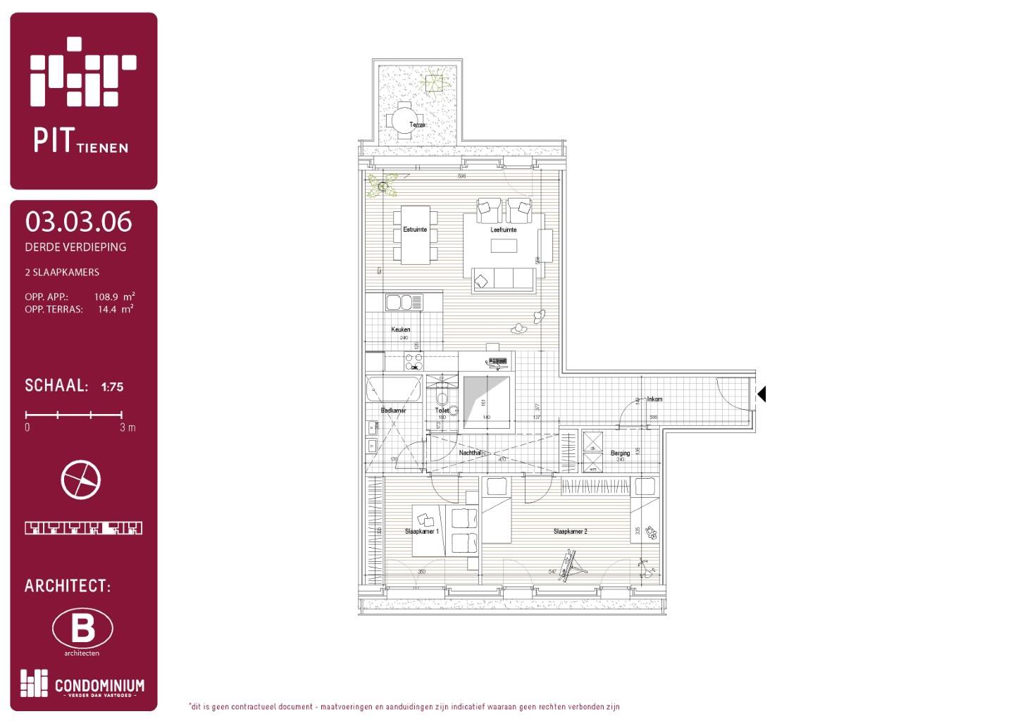 Appartement te koop in Tienen met 2 slaapkamers - foto 1