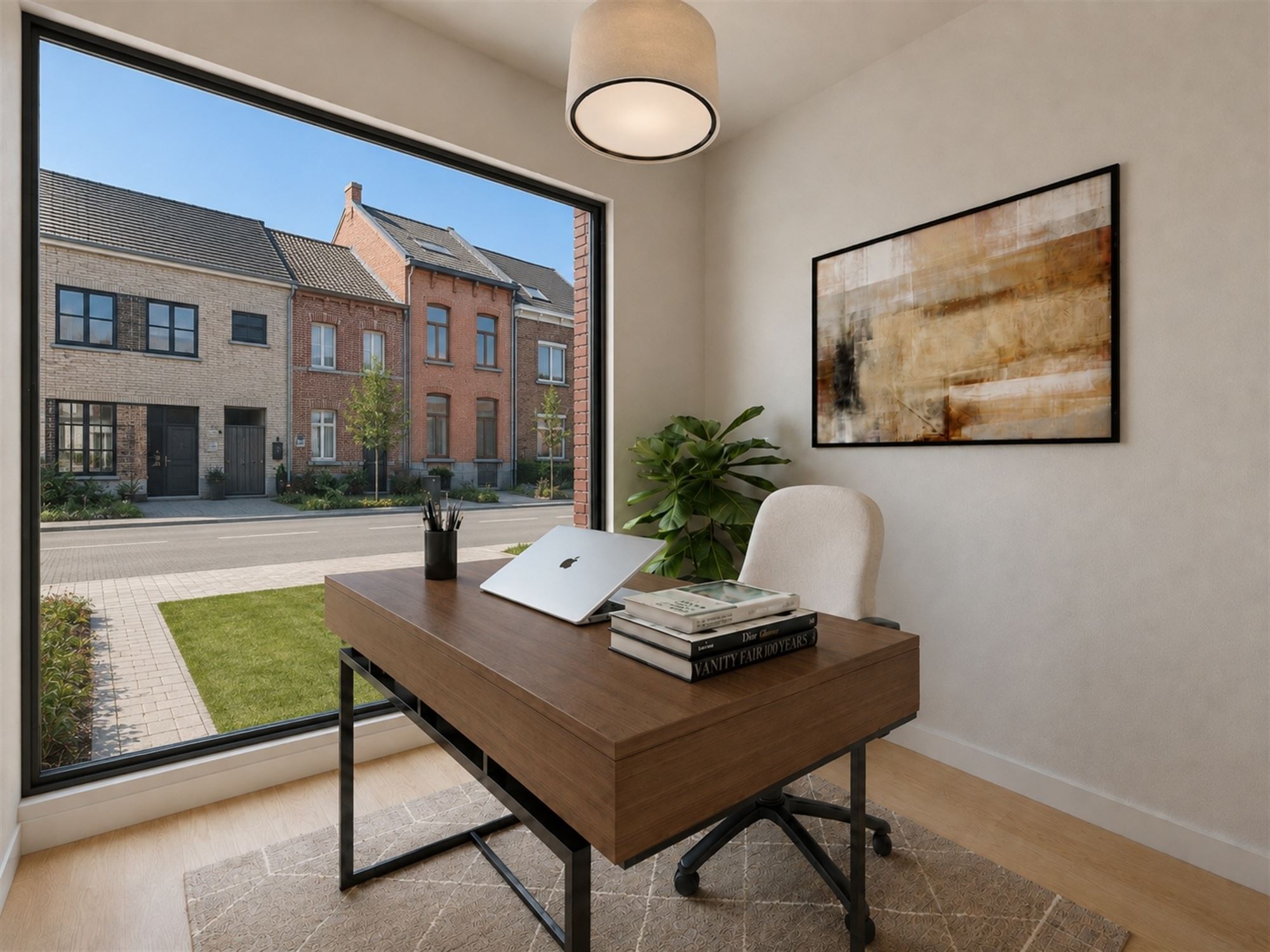 Nieuwbouwwoning met 4 kamers, 2 badkamers, bureel en tuin - foto 3